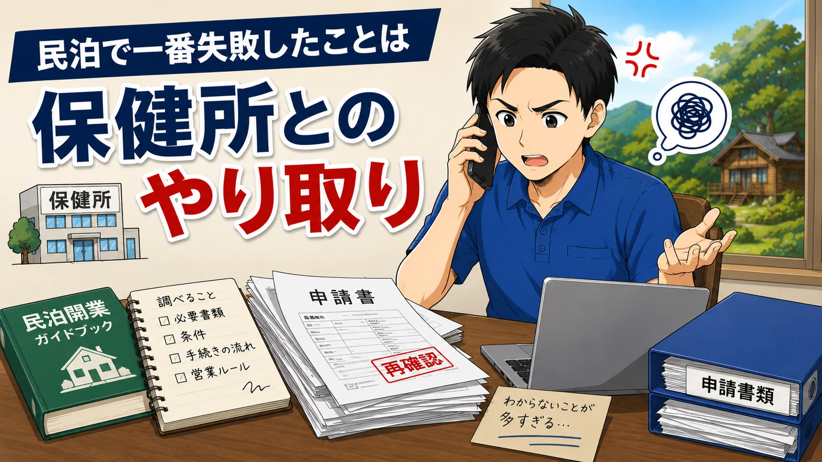 民泊で一番失敗したことは保健所とのやり取りの図解