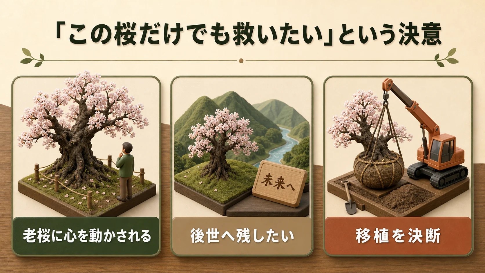 ②「この桜だけでも救いたい」という決意