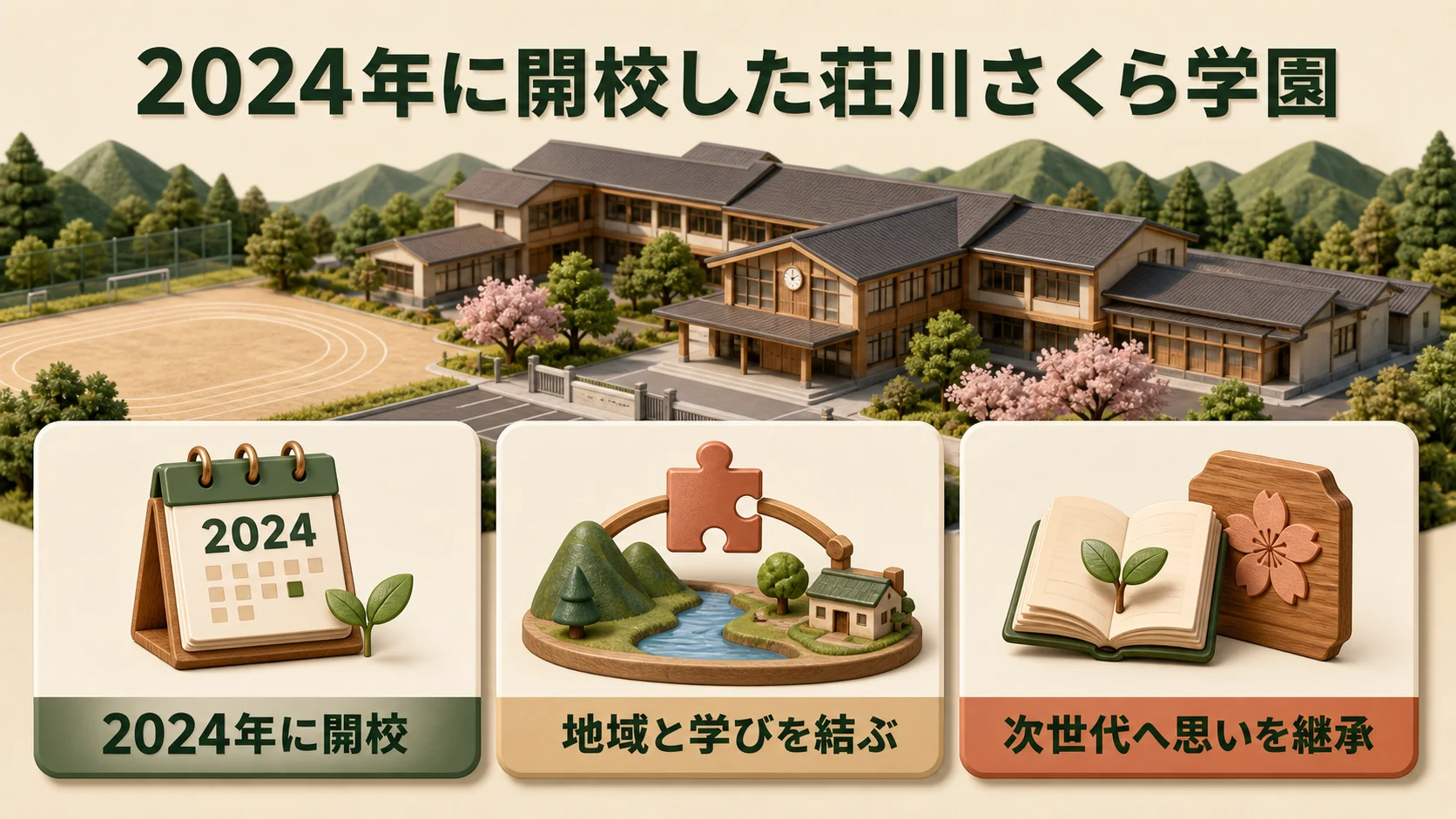 ③2024年に開校した荘川さくら学園