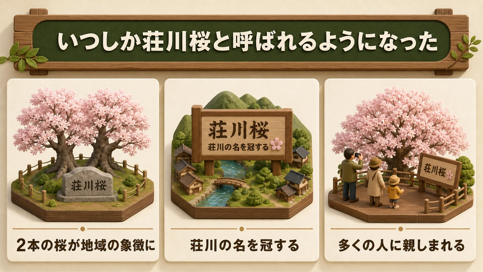 ②いつしか荘川桜と呼ばれるようになった