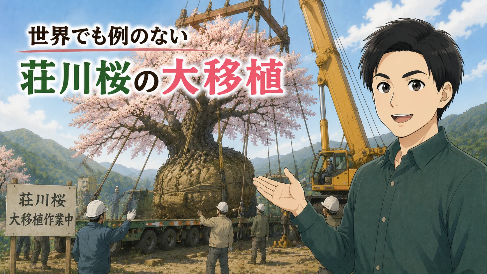 世界でも例のない荘川桜の大移植