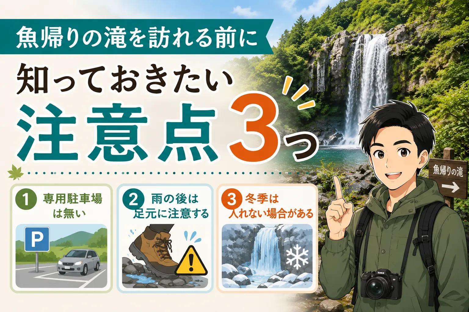 魚帰りの滝を訪れる前に知っておきたい注意点3つ