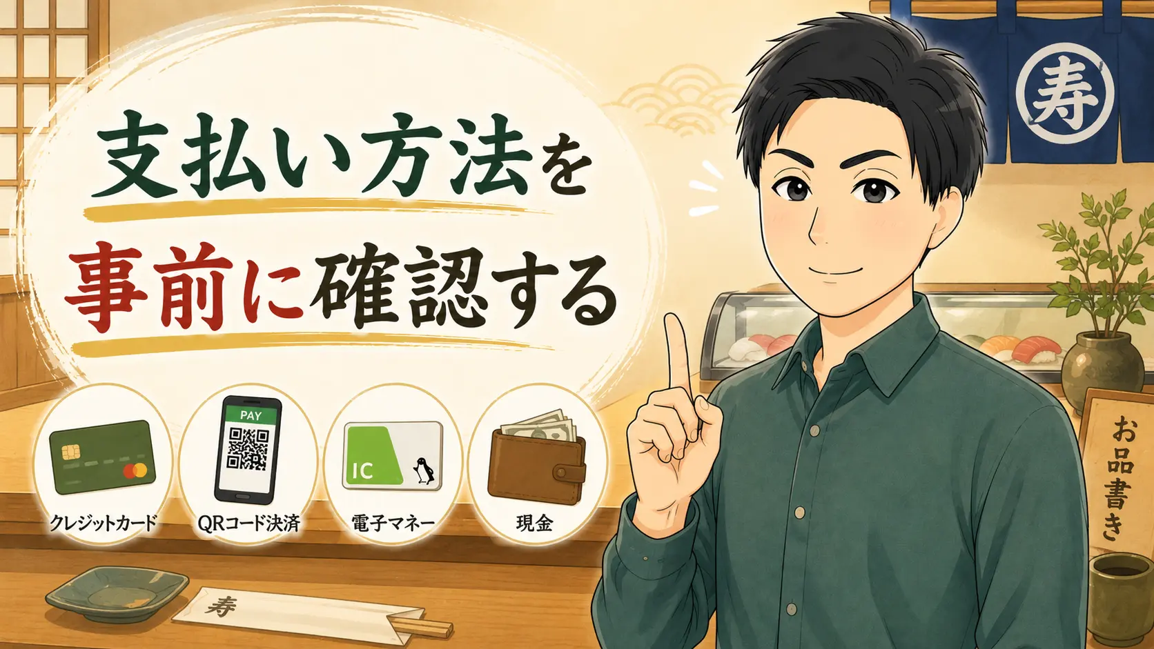 支払い方法を事前に確認する