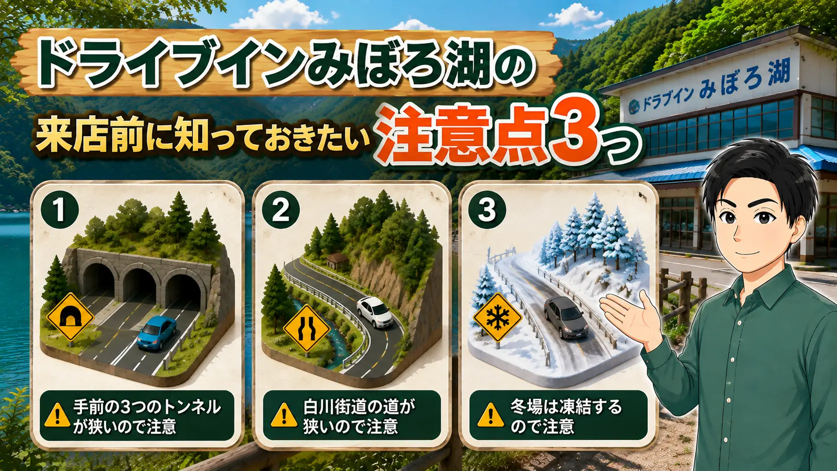 ドライブインみぼろ湖の来店前に知っておきたい注意点3つ