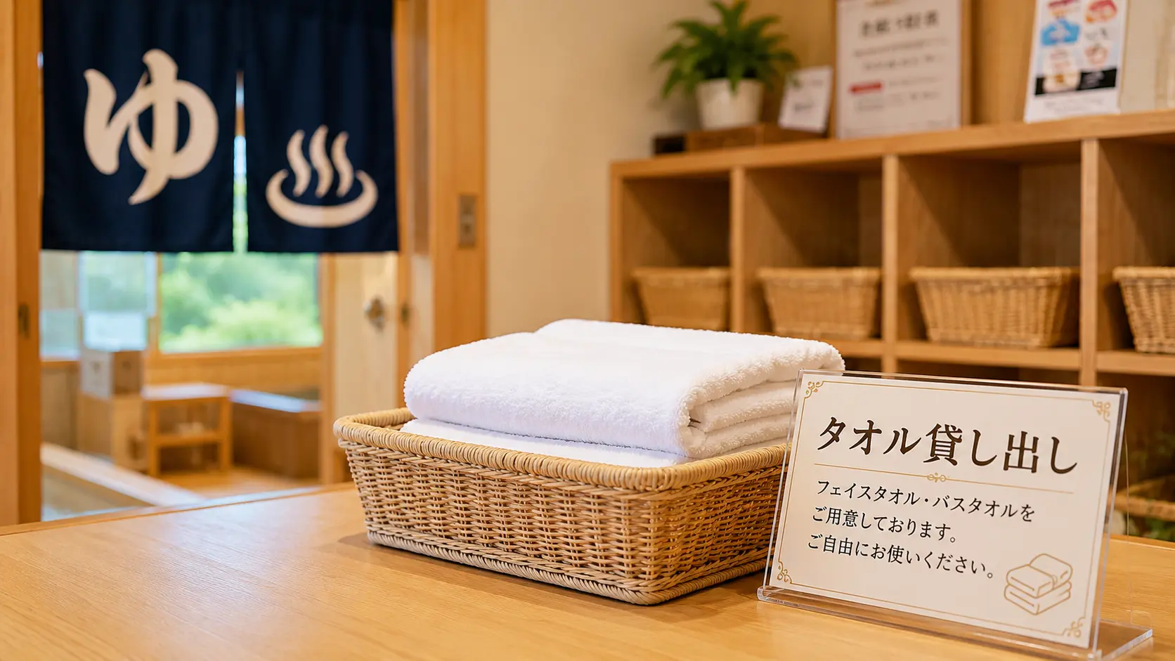 タオルの貸し出しがある