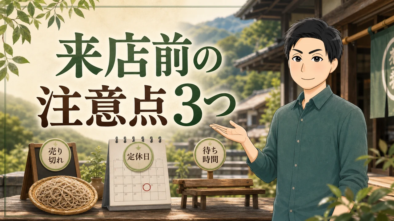蕎麦正 本店の来店前に知っておきたい注意点3つ