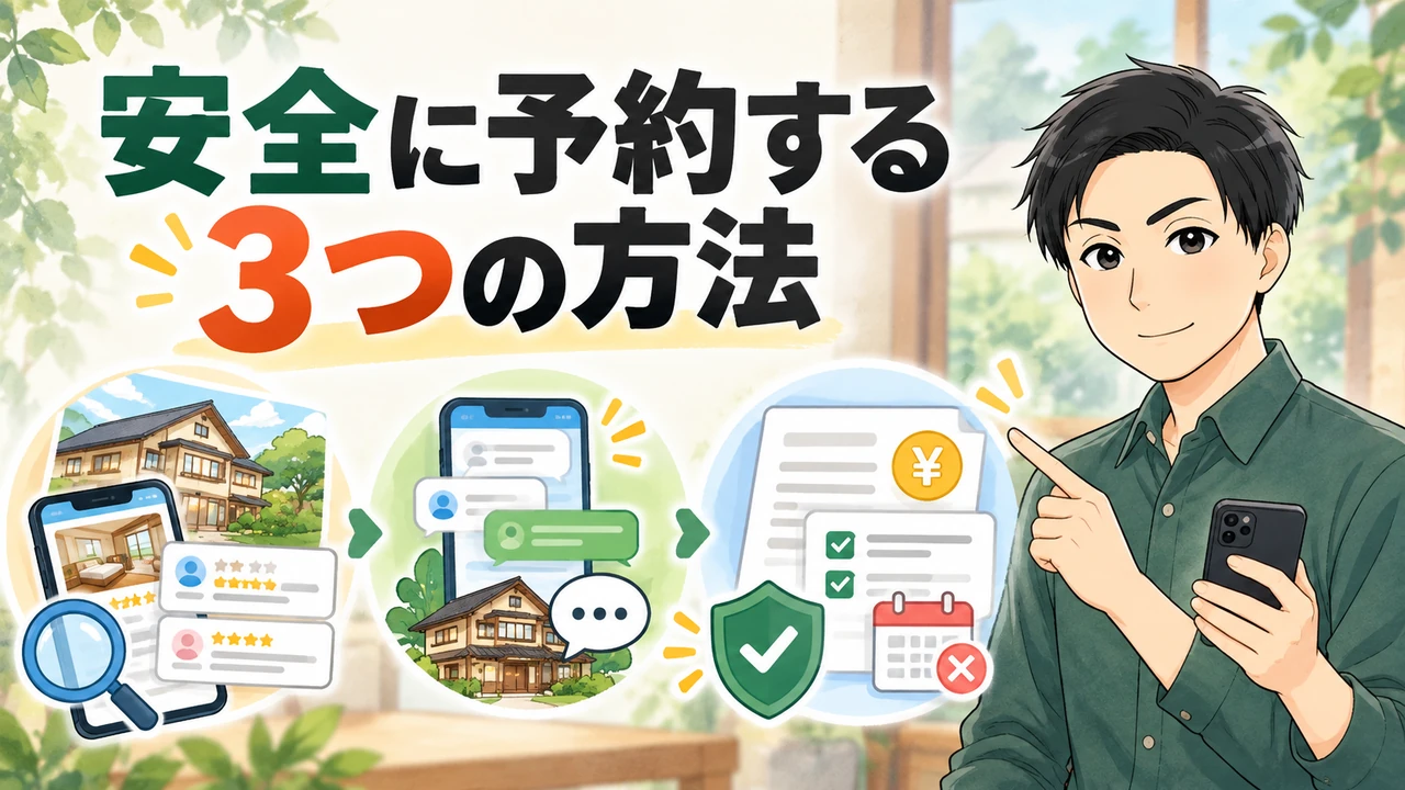 アゴダで安全に宿泊予約する3つの方法を管理人が説明する画像
