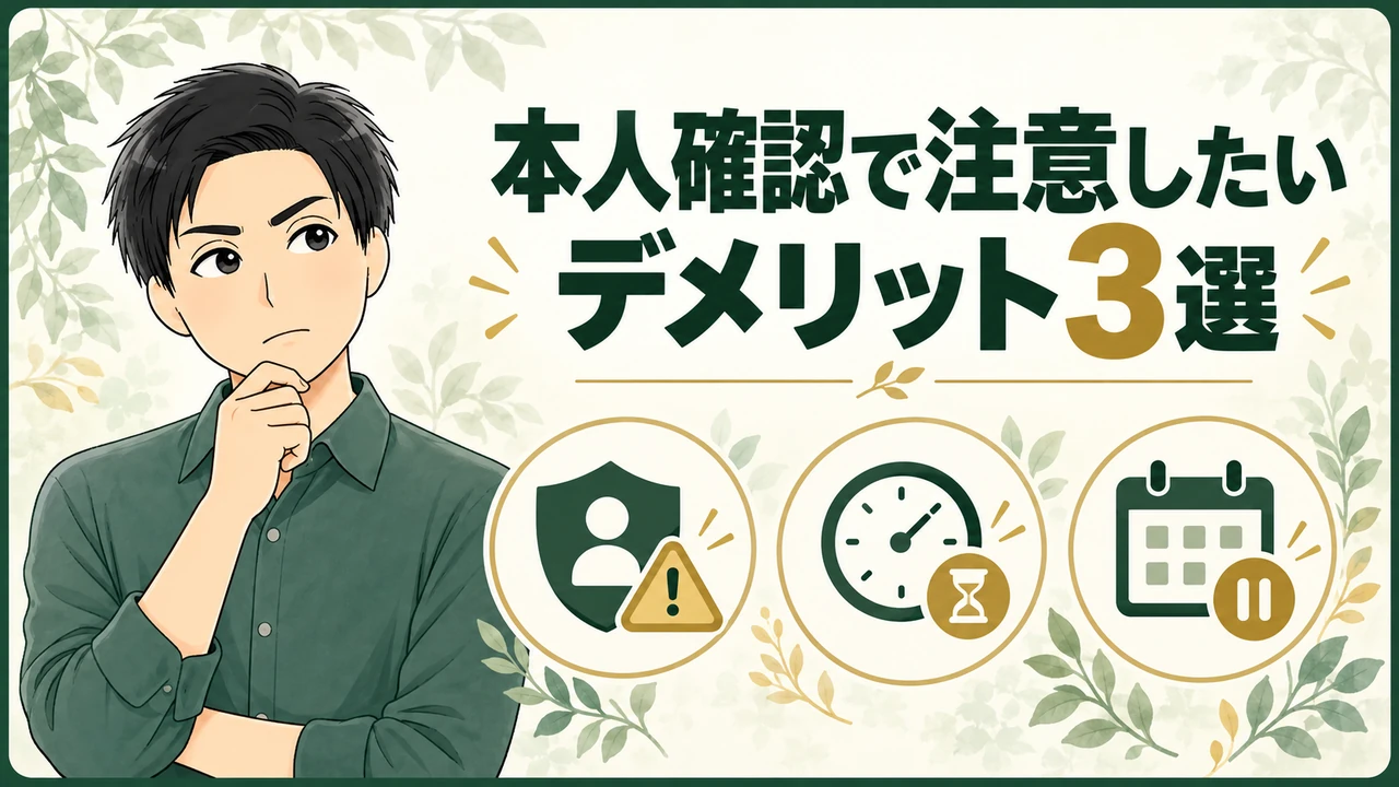 エアビーの本人確認で注意したいデメリットを示すイラスト