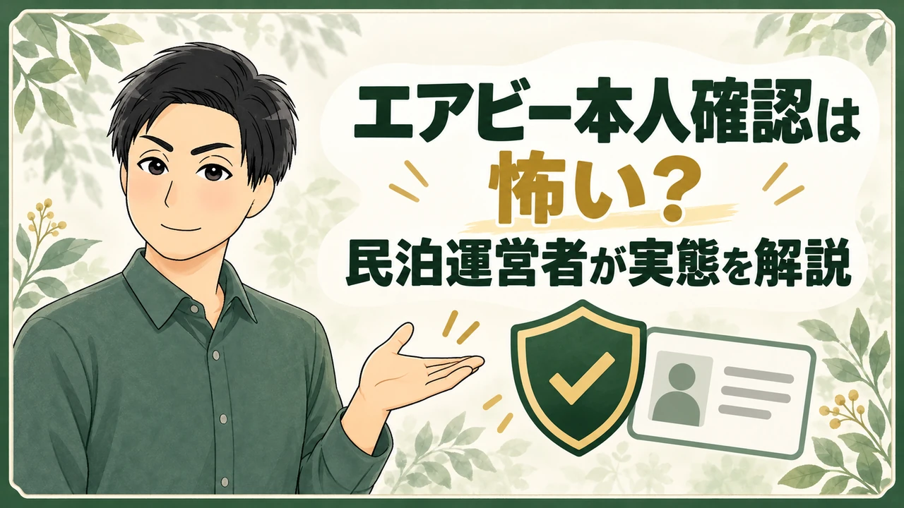 エアビーの本人確認について民泊運営者が解説するイラスト