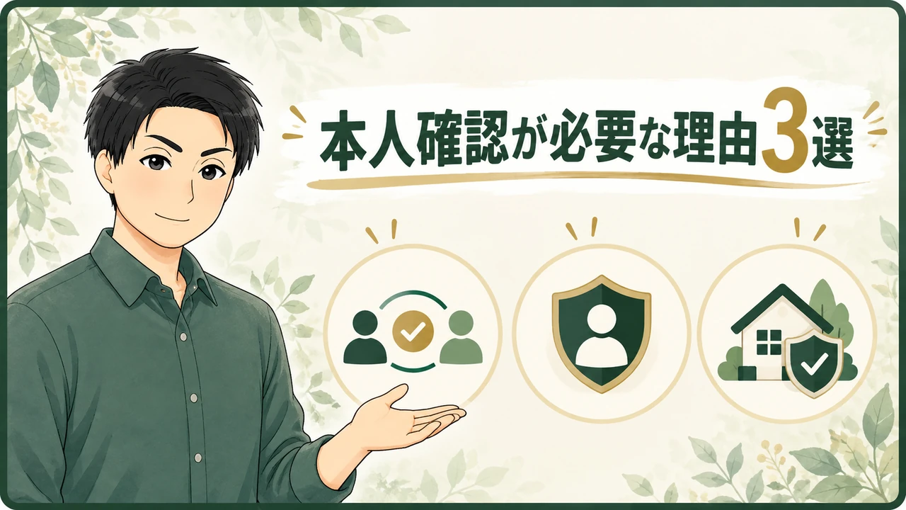 エアビーで本人確認が必要な理由を示すイラスト