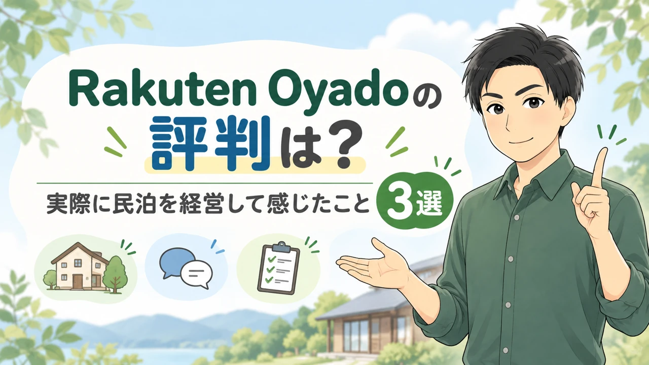 Rakuten Oyadoの評判は？実際に民泊を経営して感じたこと3選