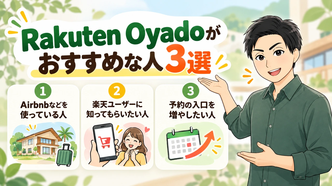 Rakuten Oyadoがおすすめな人3選